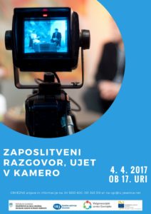 zaposlitveni razgovor, ujet v kamero